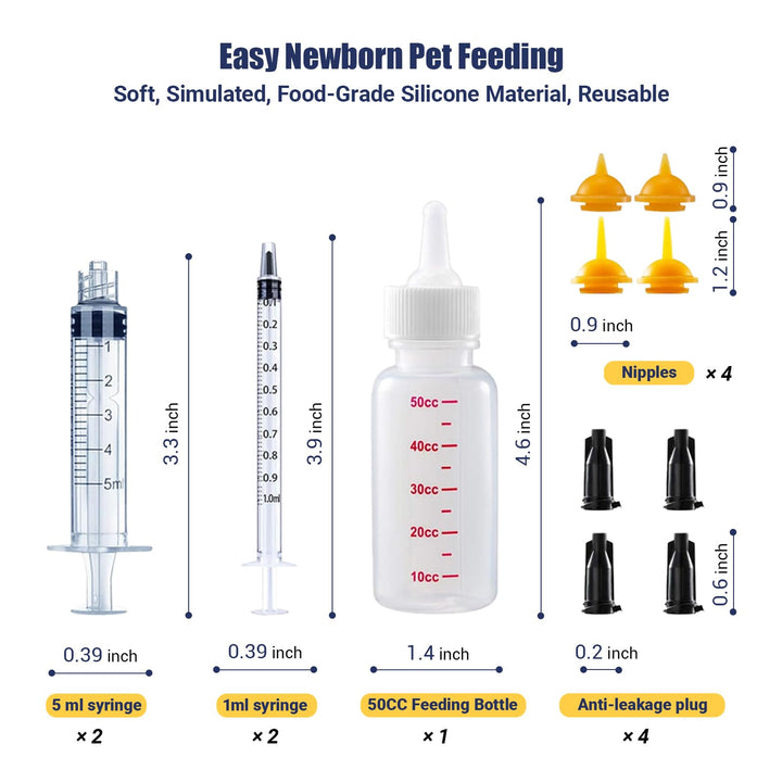 Pet Oxygen Chamber, Puppy Incubator for Newborn Puppy and Kitten, Nebulized Oxygen Critical Care Unit for Dog and Cat, with Kitten Bottle Feeding Kit and Pet Warming Lamp, Thermometer and Cotton Pad