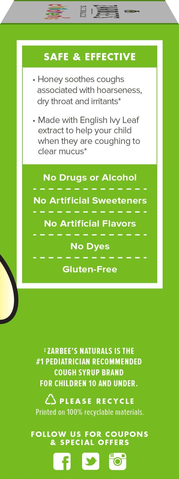 Zarbee's Children's Cough Syrup + Mucus Daytime, Grape 4oz