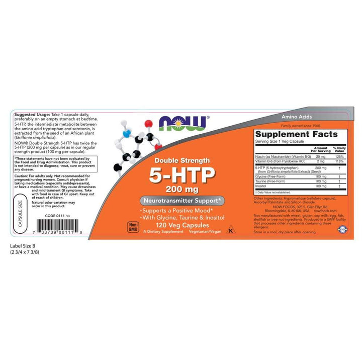 Now Foods 5-HTP 200 mg 120 VegCap