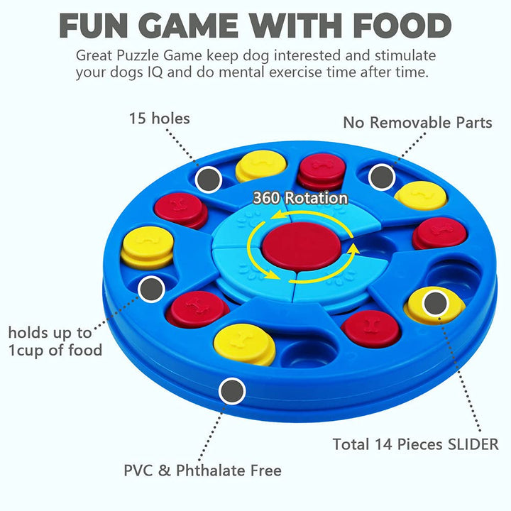 Dog Puzzle Toys Interactive Toy for Puppy IQ Stimulation &amp;Treat Training Games Treat Dispenser for Smart Dogs, Puppy &amp;Cats Fun Feeding (Level 1-3)…
