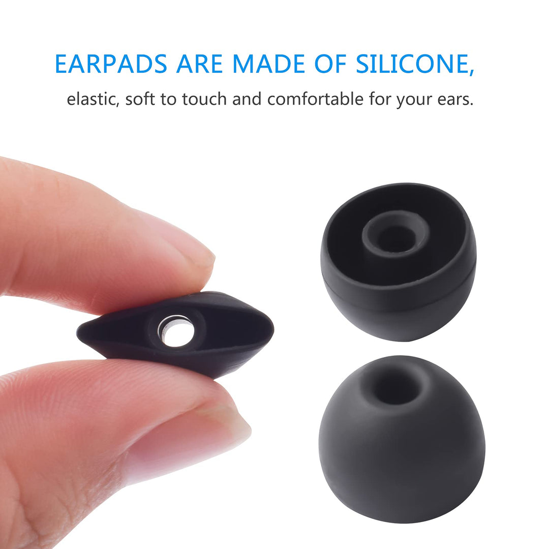 8pcs Replacement Eartips Earbuds Eargels for Beats by dr dre Powerbeats 2, Powerbeats 3, Powerbeats Wireless Stereo Earphones (Black)
