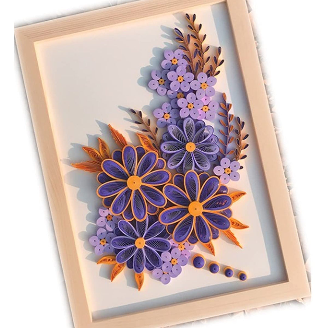 Purple Quilling Paper Gradient Quilling Strips 5MM Crafts Paper Filigrana Color Ramps Chromatic Crescendo 120pcs Length 21inch