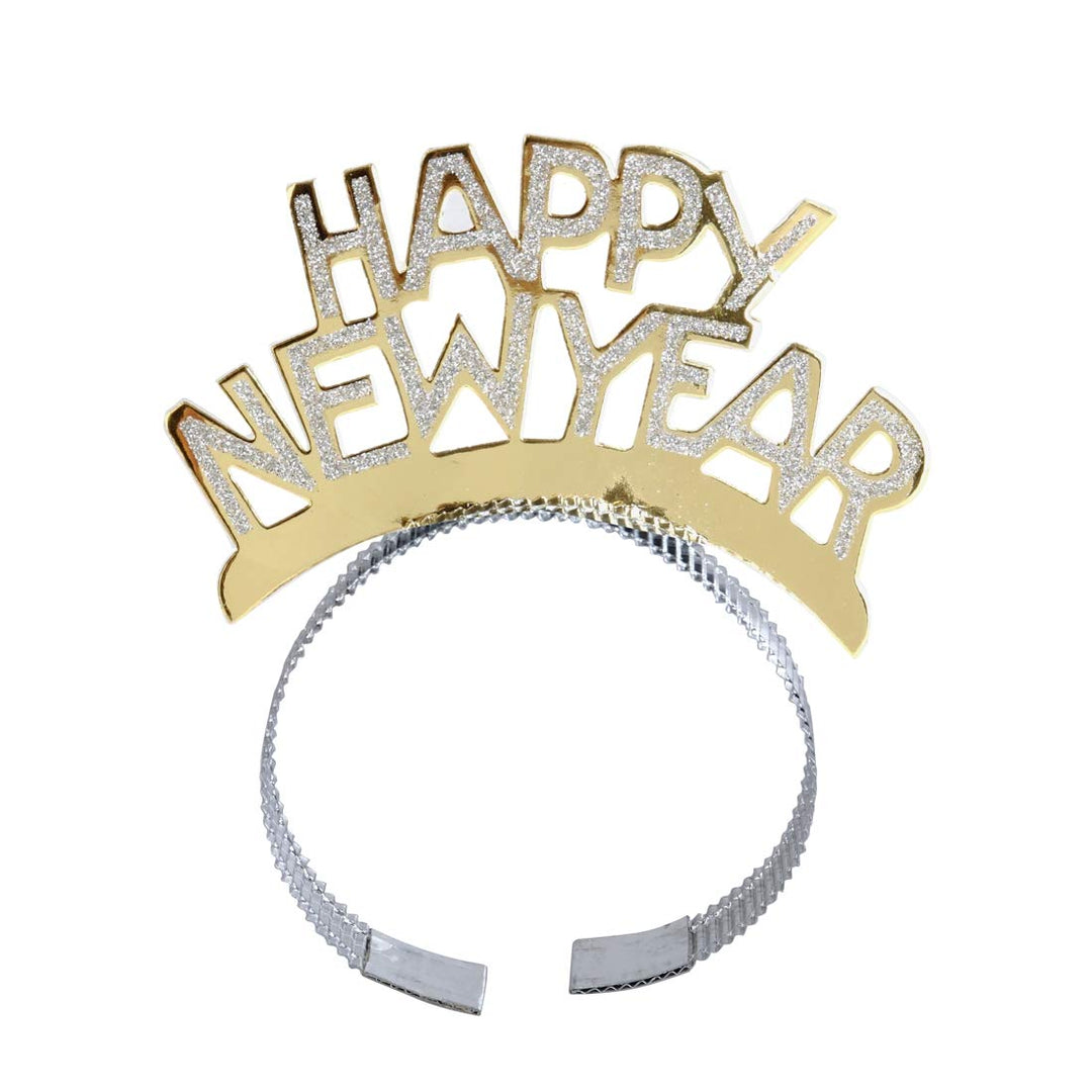 Happy New Year Headband Tiara,New Years Party Favor,New Years Eve Party Decorations 12Pcs
