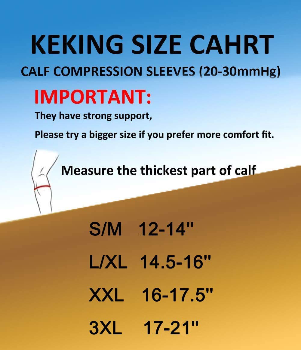 KEKING® Calf Compression Sleeves for Men &amp; Wome