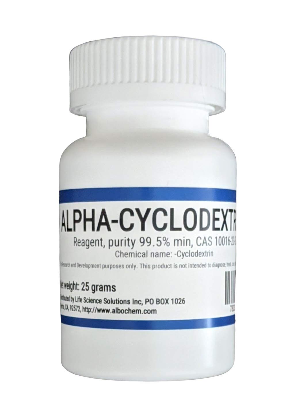 Alpha Cyclodextrin Powder, 99.5%, 25 Grams