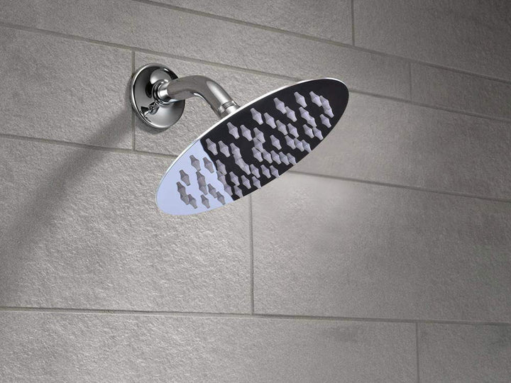 Rain Shower Head, Ultra-Thin Design-Pressure Boosting, Awesome Some Experience, High Pressure High Flow Stainless Steel Rainfall Shower Head (6 Inch,Chrome Finish)