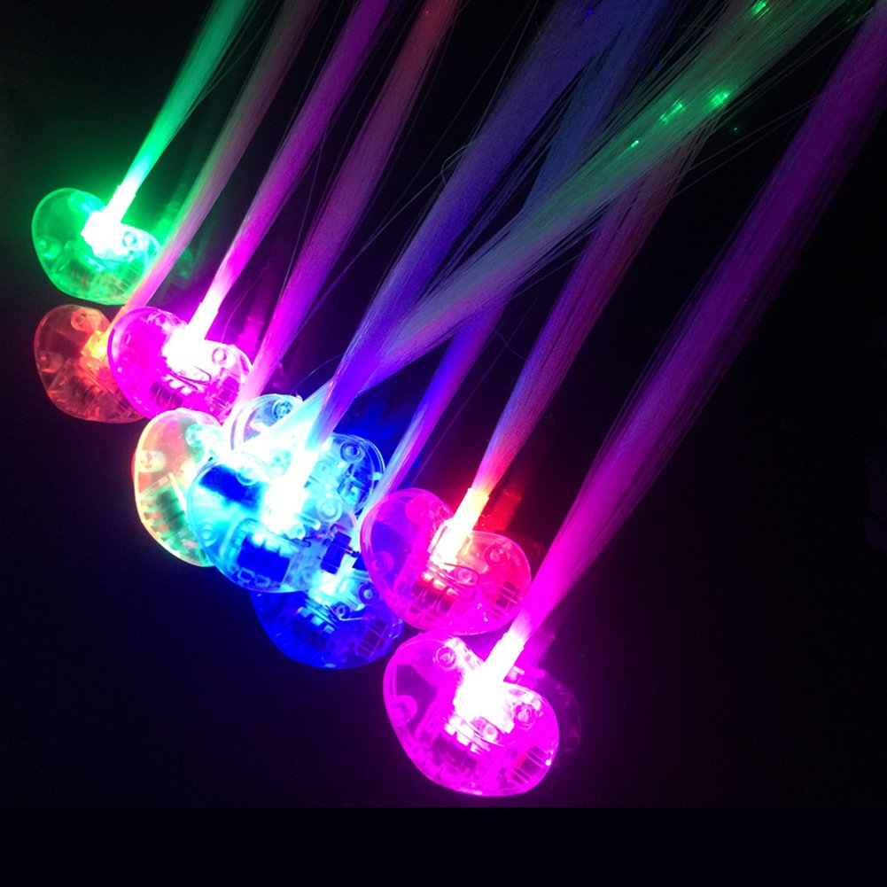 12 Pack flashing led light up toys Optics led hair lights, flashing led Light Up Toys, Barrettes for Party, Bar Dancing Hairpin, light up hair accessories(12pcs)