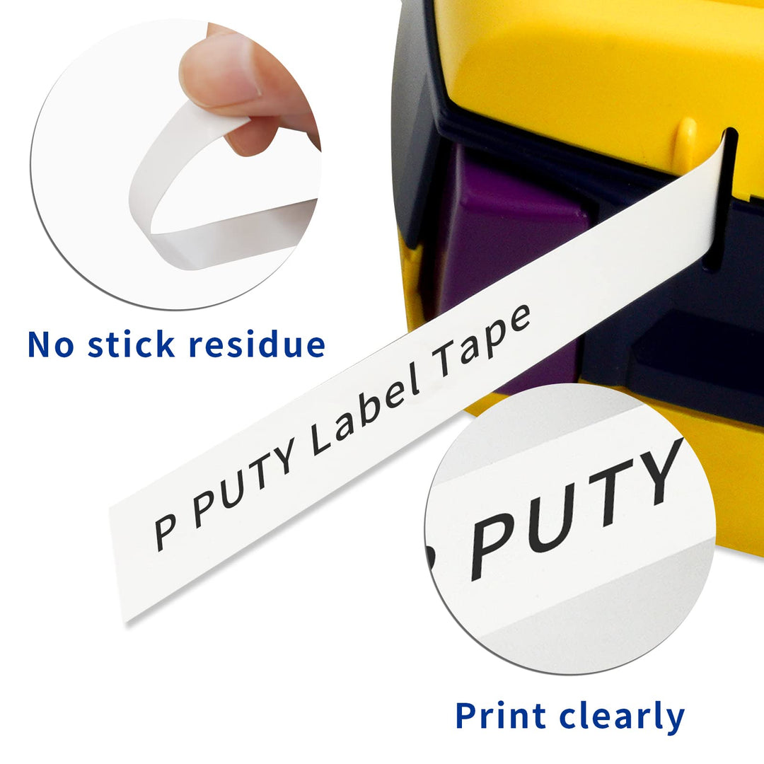 4 X Label Tape Replacement for Brother Label Maker Tape M-K231, Compatible with Brother M Tape, M-k231s Tape 12mm 0.47 White for PT-M95 PT-90 PT-70 PT-65 PT-85 45 Label Maker