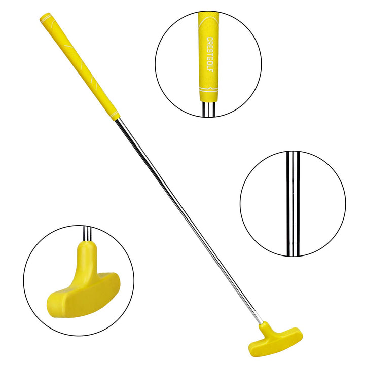 Mini Rubber Golf Putters (Yellow, 27inch)