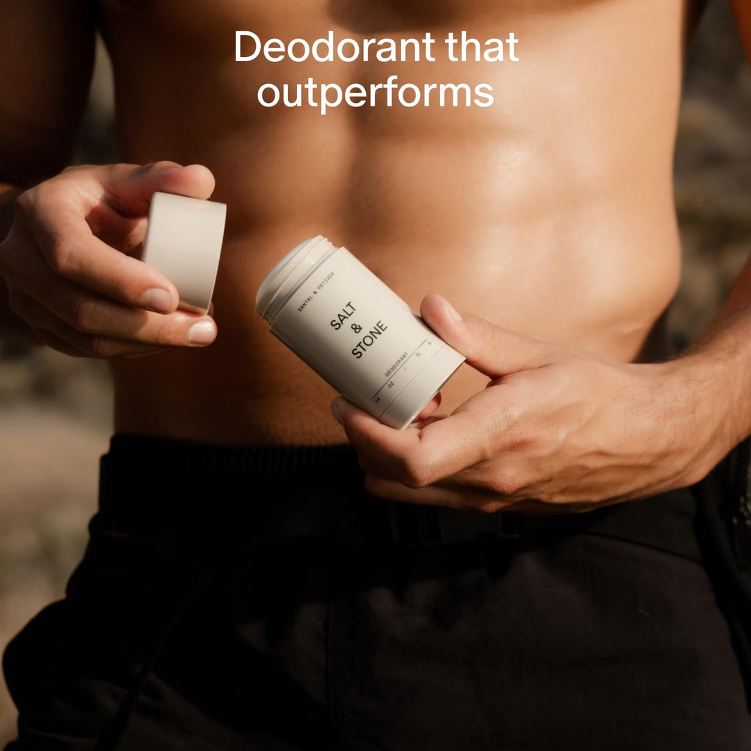 SALT & STONE Natural Deodorant - Santal | Extra Strength Natural Deodorant for Women & Men | Aluminum Free with Probiotics, Seaweed Extracts & Shea Butter (2.6 oz)