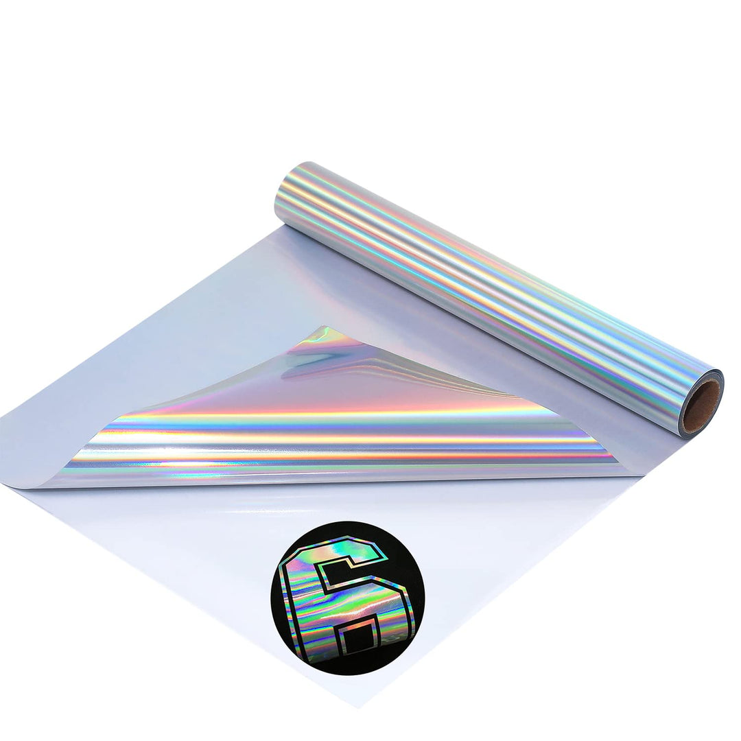 Holographic Htv Heat Transfer Vinyl Roll Reflective Htv 12 Inch x 6 Feet Htv Heat Hransfer for Silhouette CameoVinyl RollsVinyl Design for T-Shirts Heat Vinyl Design