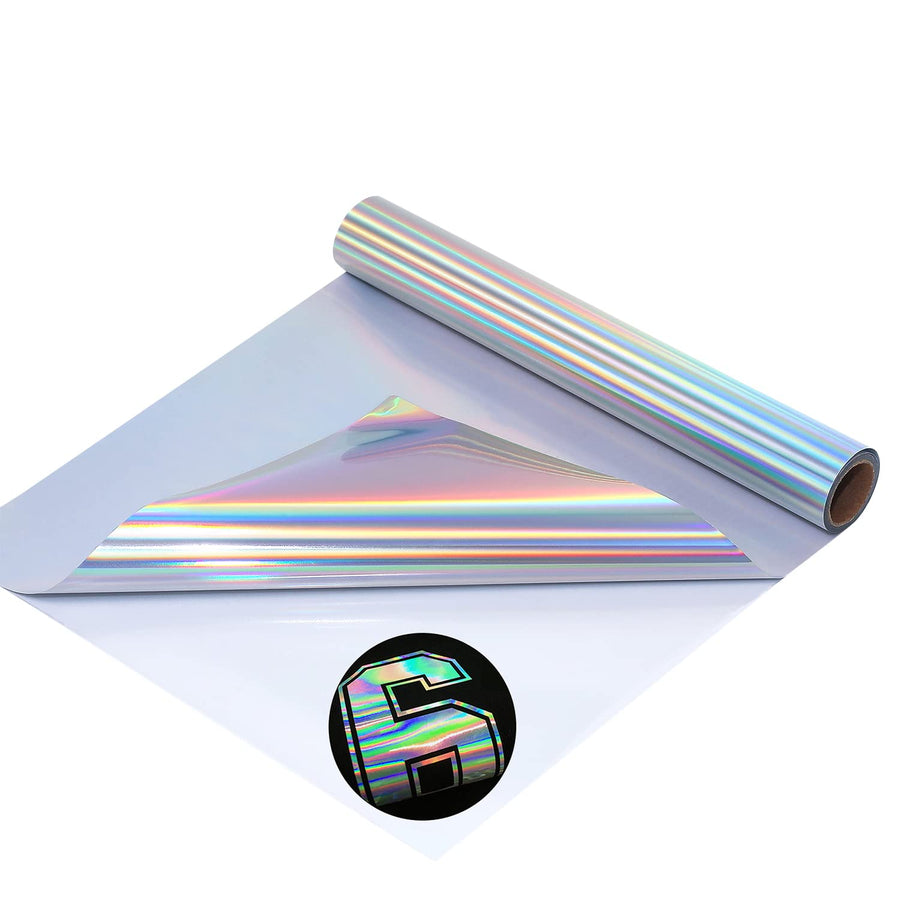 Holographic Htv Heat Transfer Vinyl Roll Reflective Htv 12 Inch x 6 Feet Htv Heat Hransfer for Silhouette CameoVinyl RollsVinyl Design for T-Shirts Heat Vinyl Design