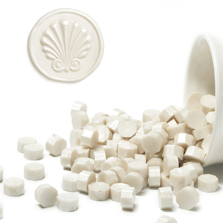 UNIQOOO 180 Pcs Pearl White Sealing Wax Beads Nuggets f