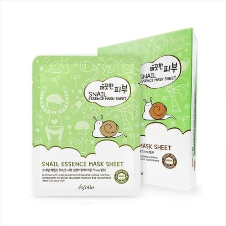 Esfolio Pure Skin Snail Essence Mask Sheet (10 Sheet per Pack)