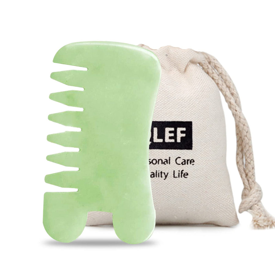 EQLEFÃ‚® Jade Gua Sha Scraping Massage Tool Jade Guasha