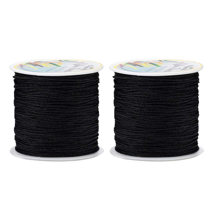 OLYCRAFT 175 Yards 1mm Nylon Chinese Knotting Cord Blac