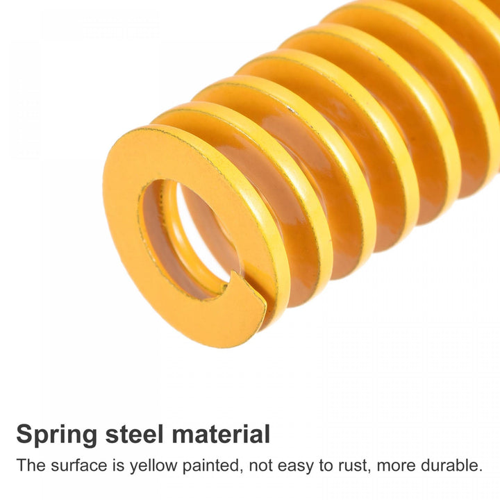 3D Printer Die Spring, 16mm OD 125mm Long 2pcs Spiral Stamping Light Load Compression Mould Die Springs for 3D Printer Electric Part, Yellow