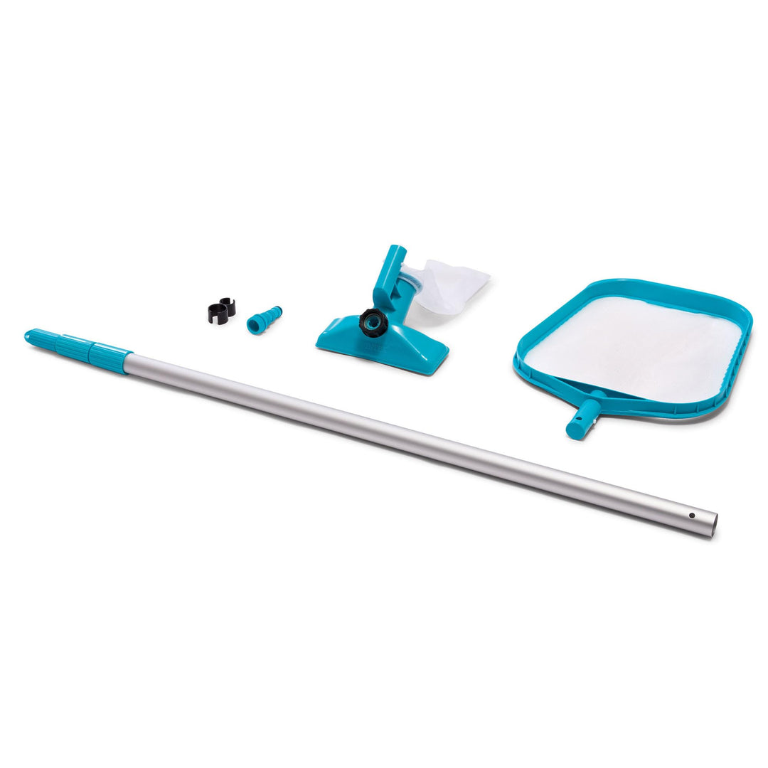 Intex 28002E Cleaning Maintenance Swimming Pool Kit with Vacuum, Surface Skimmer, and Telescoping Pole for Above Ground Pools (Pool Sold Separately)
