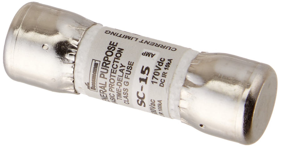 BP/SC-15 15 Amp Time-Delay Class G Melamine Tube, 600V UL Listed Carded, 2-Pack