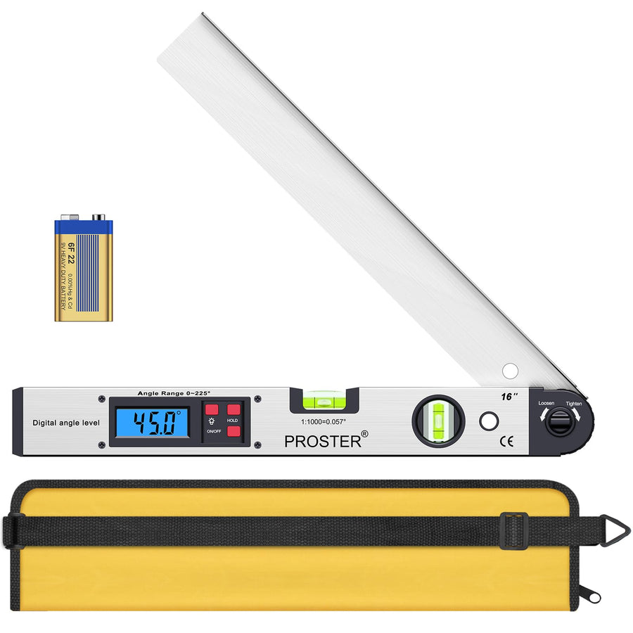 Proster 0-225° Digital Angle Finder Protractor - Alumin