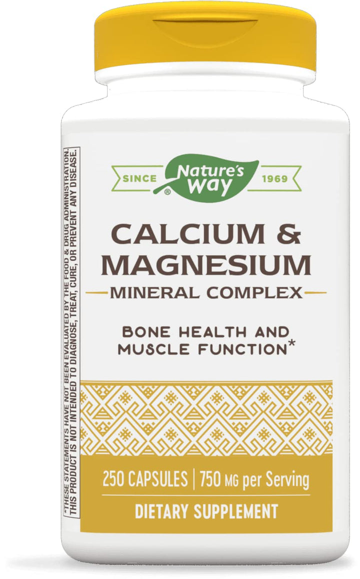 Nature's Way Calcium and Magnesium, 250 Capsules