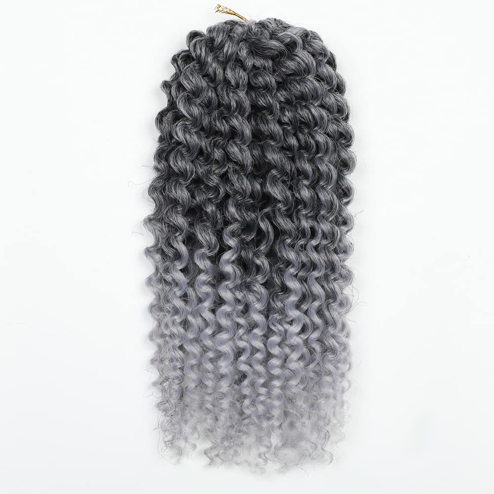 Kinky Curl Short Hair style 8Inch Afro Kinky Twist Hair Sharopul 3little pcs/pack Soft Synthetic Crochet Braiding Hair Extention (1B/GREY)