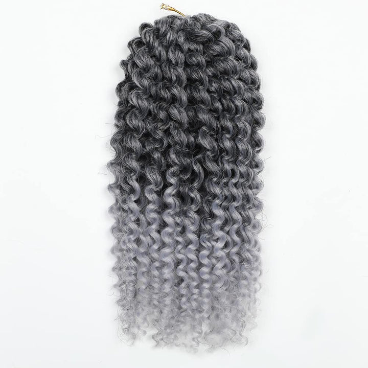 Kinky Curl Short Hair style 8Inch Afro Kinky Twist Hair Sharopul 3little pcs/pack Soft Synthetic Crochet Braiding Hair Extention (1B/GREY)