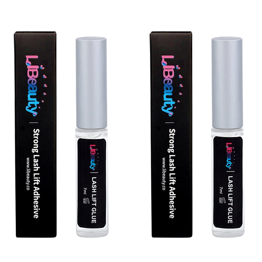 Lash Lift Glue Adhesive, Eyebrow Lamination Glue, Eyelash Perming Rod Fix Glue for Eyelash Curl Clean & Strong 3 Seconds to Set Lash Premium Dissolves Quickly in Water (lash Lift Glue 2pcs)