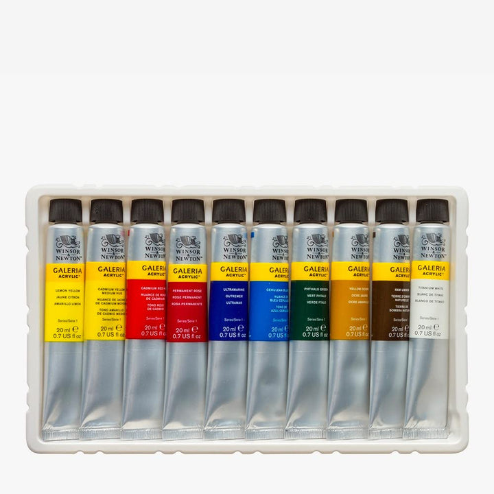 Winsor &amp; Newton Galeria Acrylic Paint, 10 x 20ml (0.7--oz) Tube Paint Set