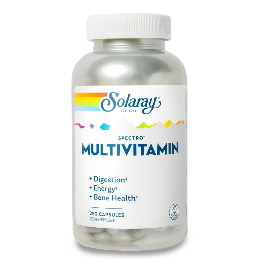 Spectro Multivitamin with Iron - Multi Vitamin with Calcium, Magnesium, Energizing Greens, Herbs & Digestive Enzymes - Digestion, Energy, and Bone Health Support (41 Serv, 250 CT)