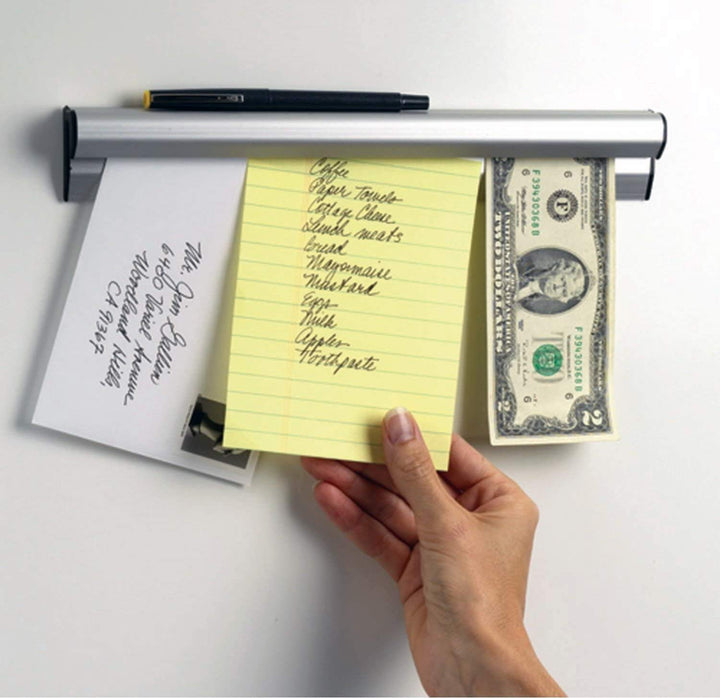 Hangman Clip-It Strip Magnetic Note and Paper Holder-Al