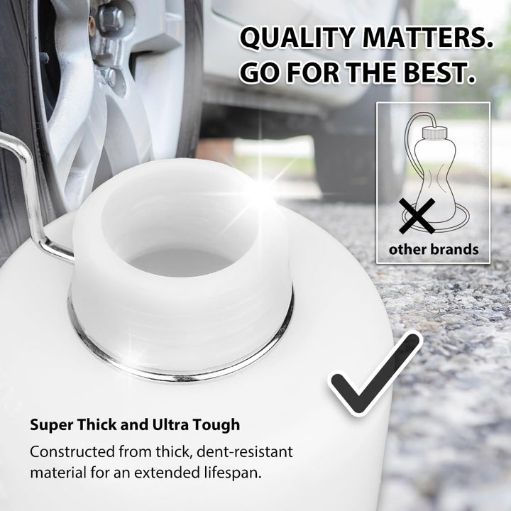 FIRSTINFO 33 Oz (1 Liter) Capacity Brake Service Brake Fluid Bleeder Bottle/Receiver with Non-Return Check Valve + Hook Fixed