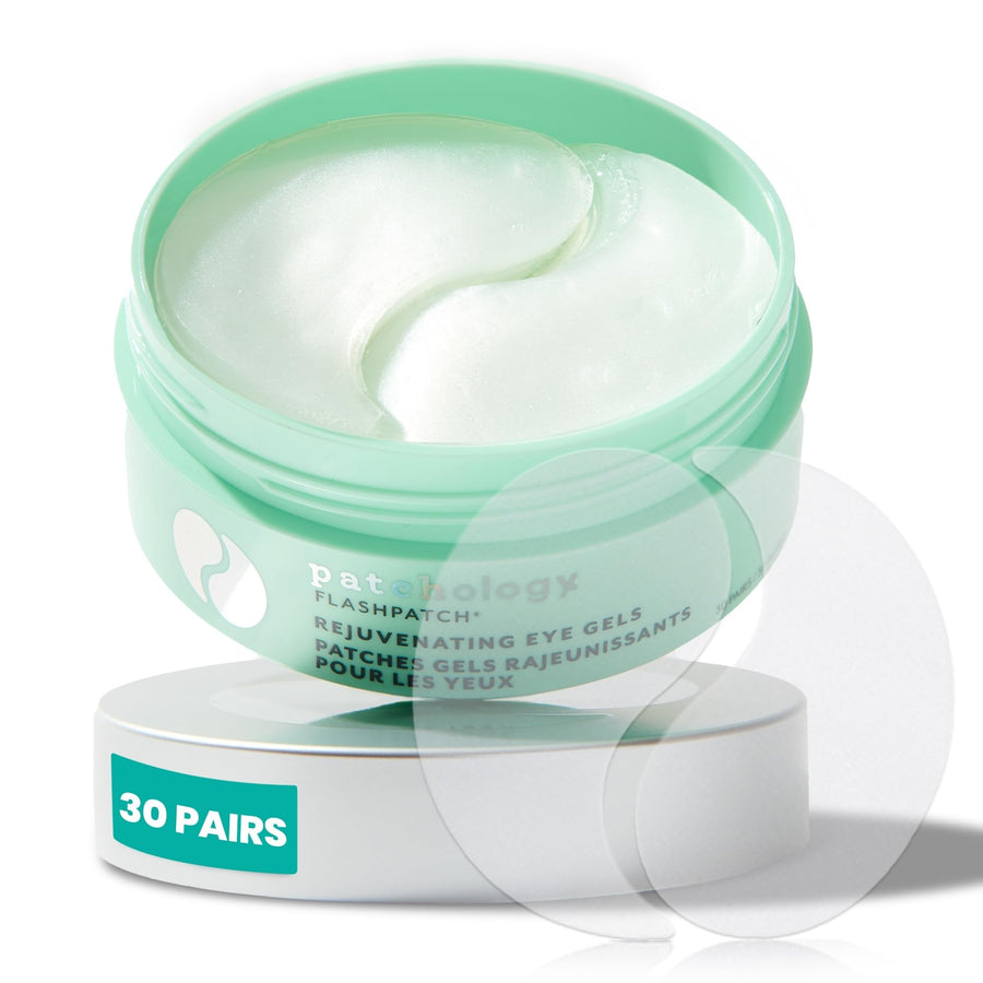 Rejuvenating Under Eye Gels - Hydrating Eye Mask w/Caffeine, Hydrolyzed Collagen & Centella Asiatica- Under Eye Patches For Dark Circles - Minimize Puffiness & Wrinkle Reducer - 30 Pairs