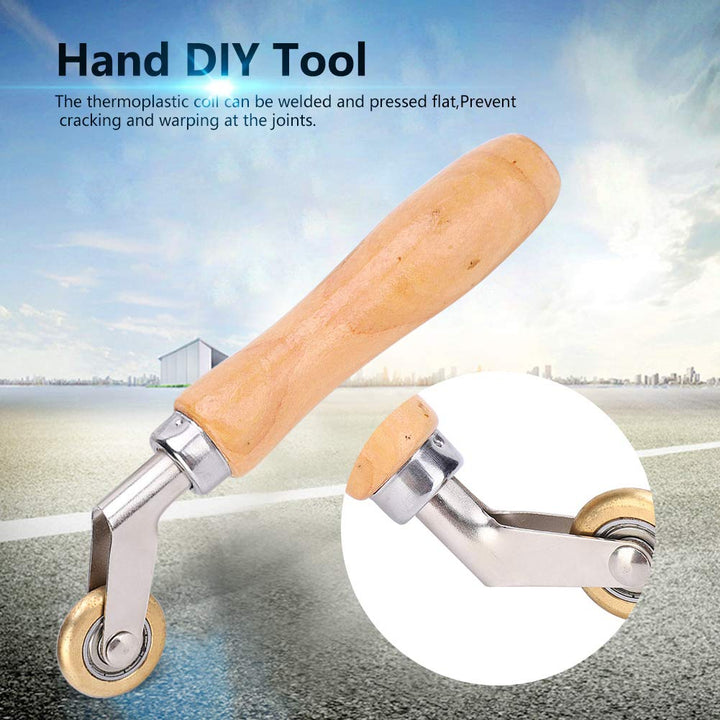 Welding Handheld Roller, Waterproof Membrane Material Corner Seam Brass Press Wheel, Smoothing Tool with Seam Roller for Welded TarpaulinPVC Waterproof Coil