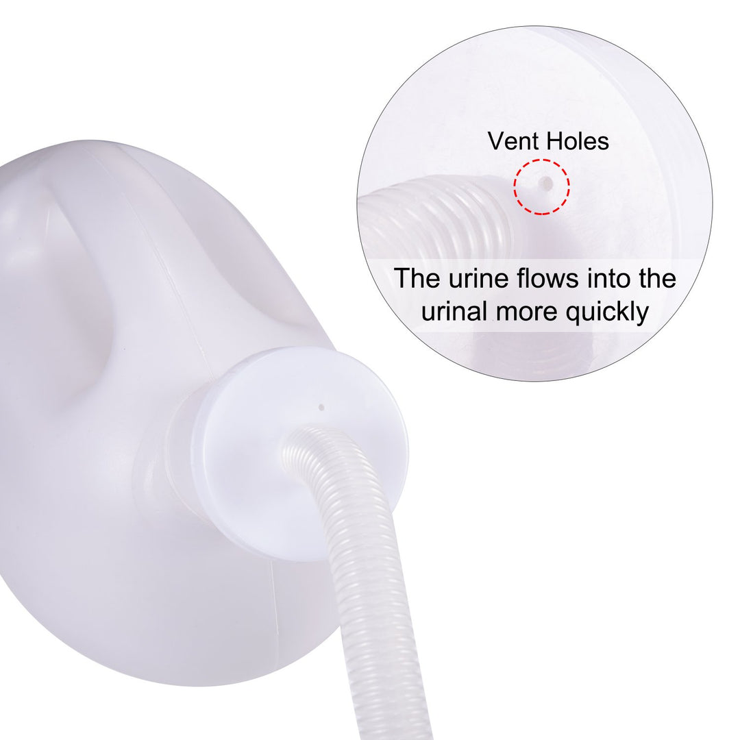 Men Reusable Pee Jug Male Urine Bottle 47.2 Long Tube with Lid Portable Thicken Men&#39;s Potty 2000ml for Hospital Camping Car Travel Toilet Universal Urinals