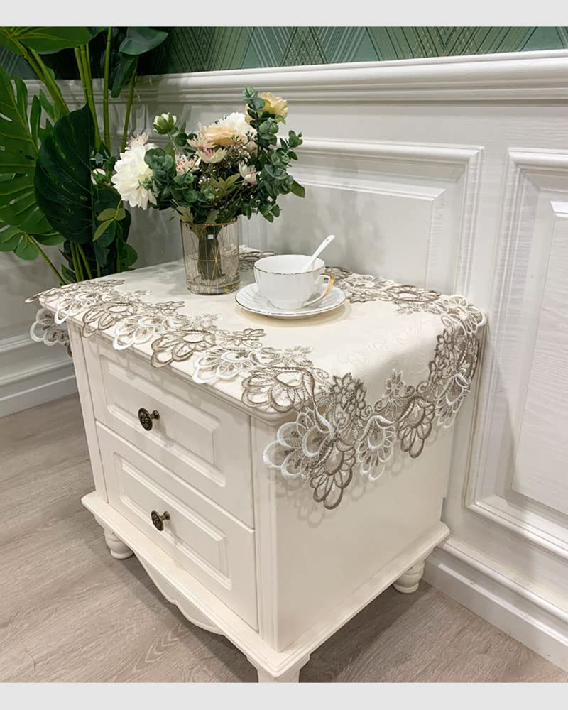 COMFEELING Bedside Tablecloth Lace Doilies for Side Tab