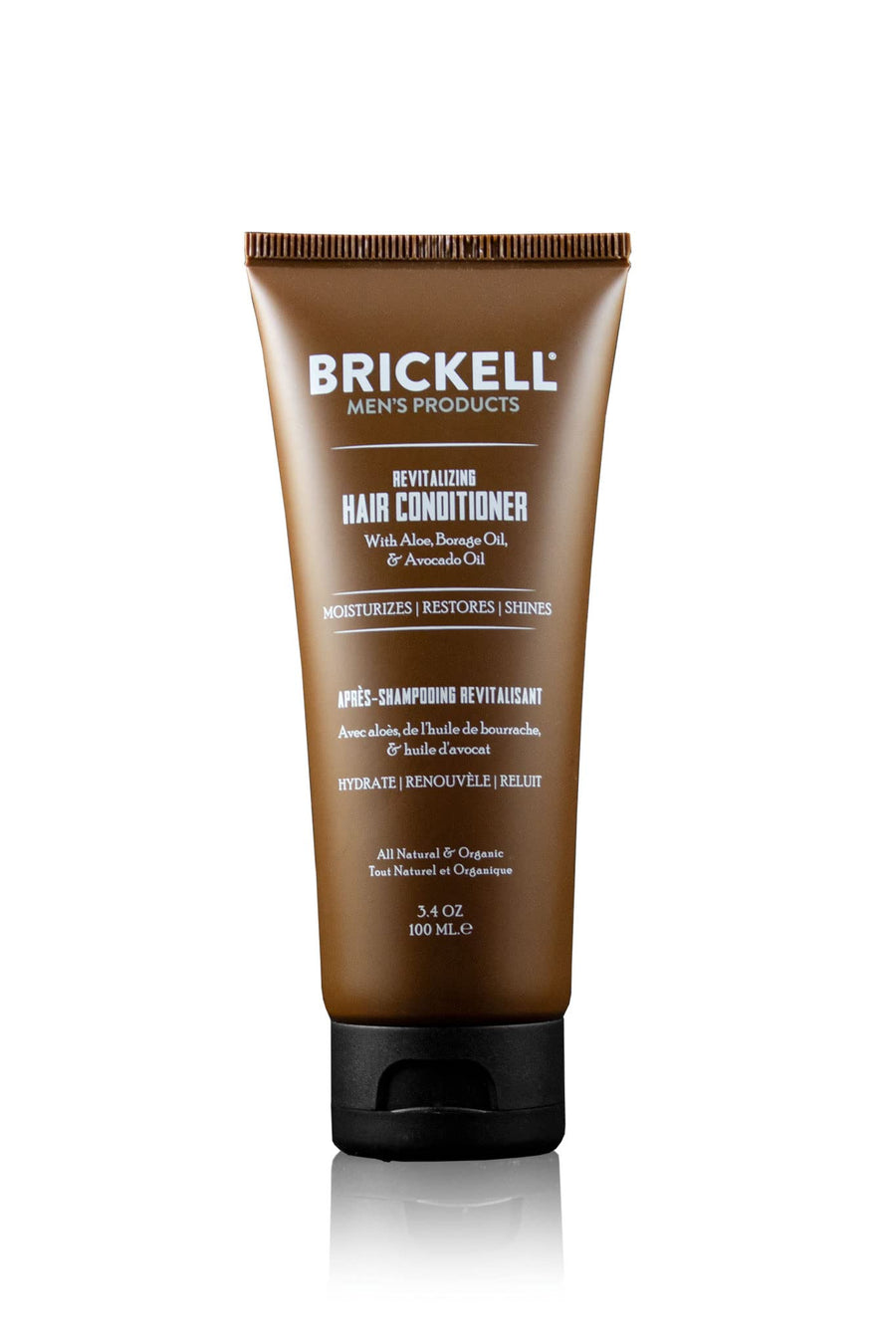 Brickell Men's Revitalizing Hair Conditioner for Men, Natural and Organic Nourishing Hair Conditioner, Restores Shine and Moisture, 2 Ounce, Scented, New Formula