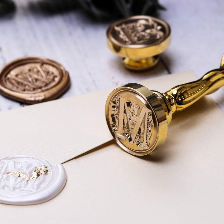 Letter N Sealing Wax Stamp, Retro Alphabet Wax Seal Stamp, Gold