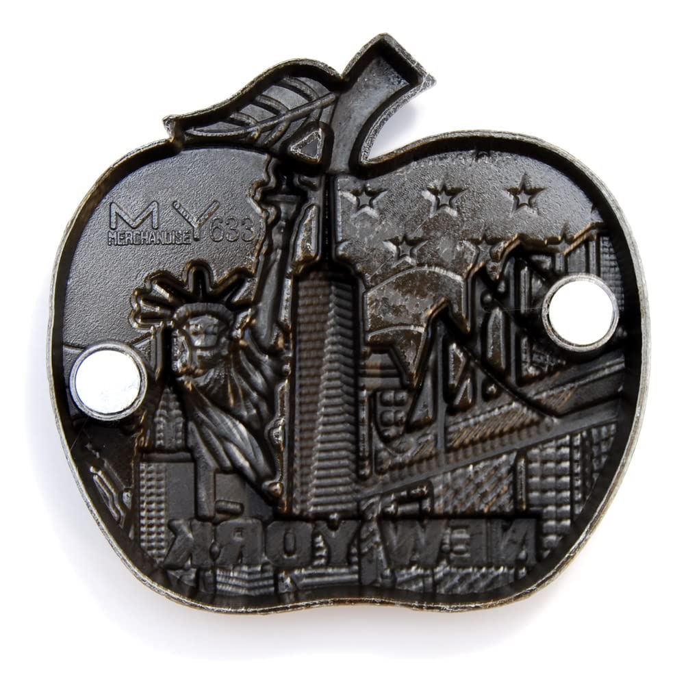 Color May Vary. Big Apple New York Souvenir Metal Fridg