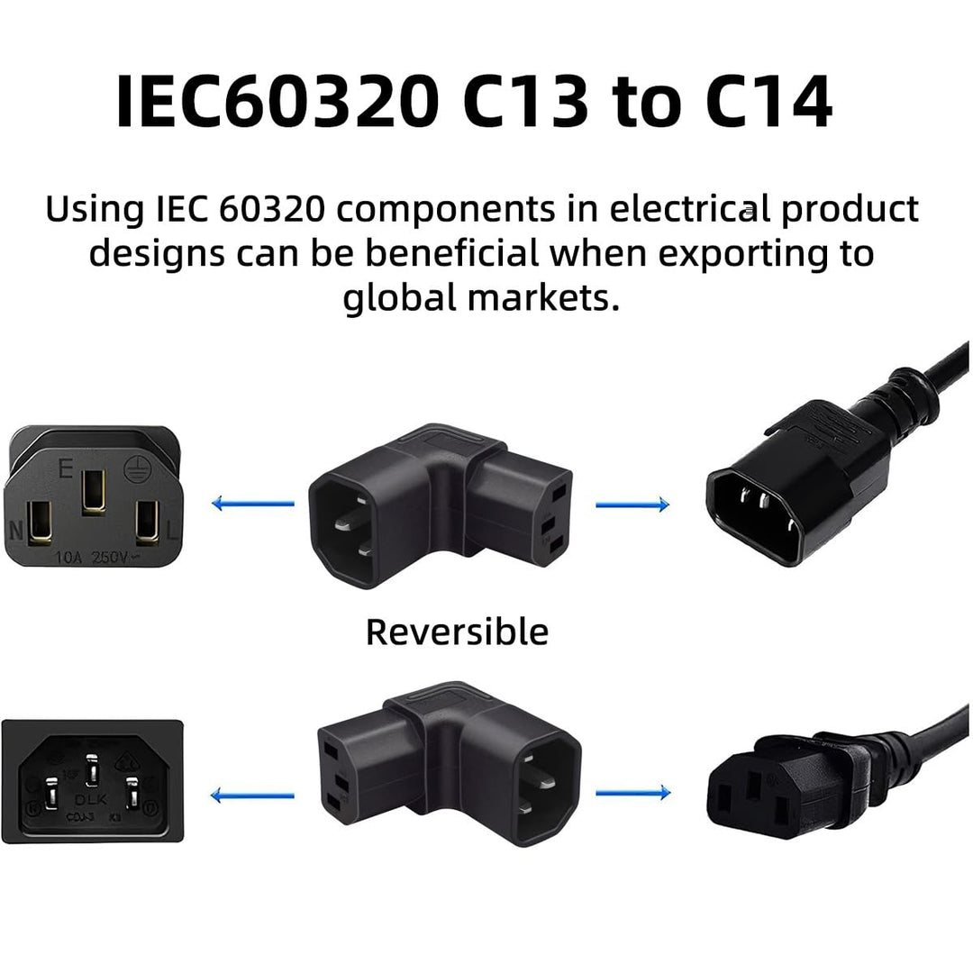 chenyang IEC 320 C14 Male 1 to 2 C13 Female Y Splitter 