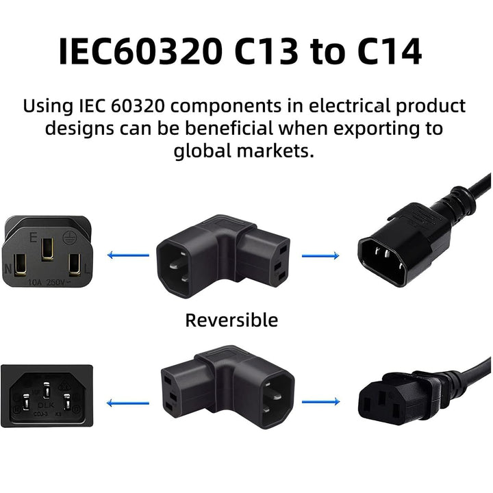 chenyang IEC 320 C14 Male 1 to 2 C13 Female Y Splitter 