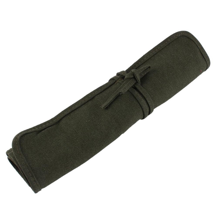 22 Slots Artist Paint Brush Roll Up Bag Holder Canvas Pouch For Draw Pen Watercolor Oil Brushes for Acrylic Watercolor Oil Draw Pen Brush (Black)