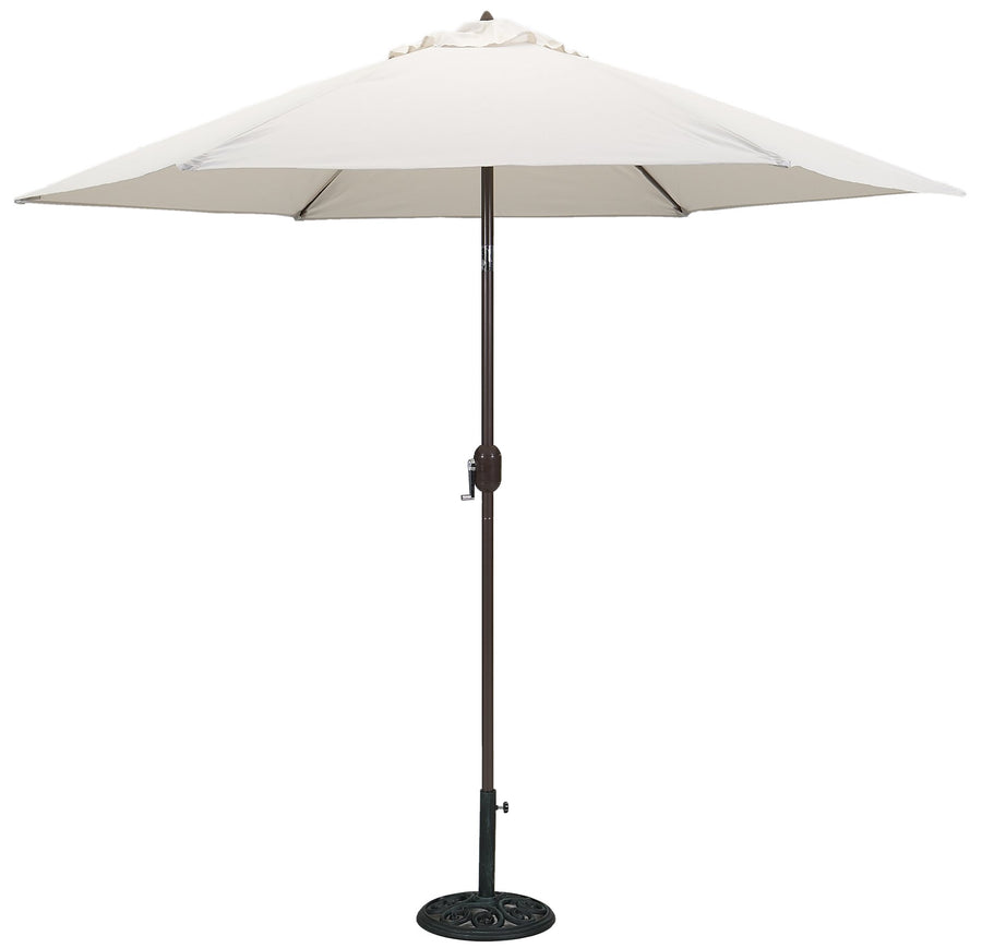 Canvas white : TropiShade 9 ft Bronze Aluminum Market Umbrella with Canvas Antique White Polyester Cover