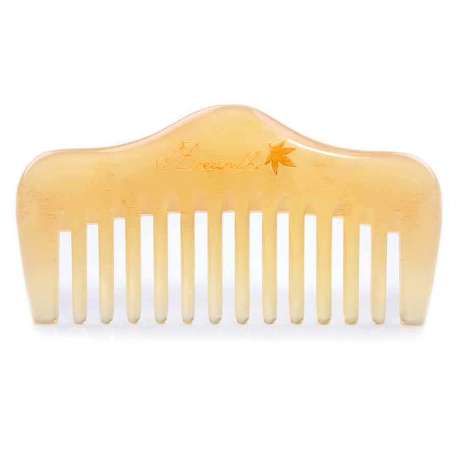 No Static Mini Hill Shaped Sheep Horn Pocket Wide Tooth Comb