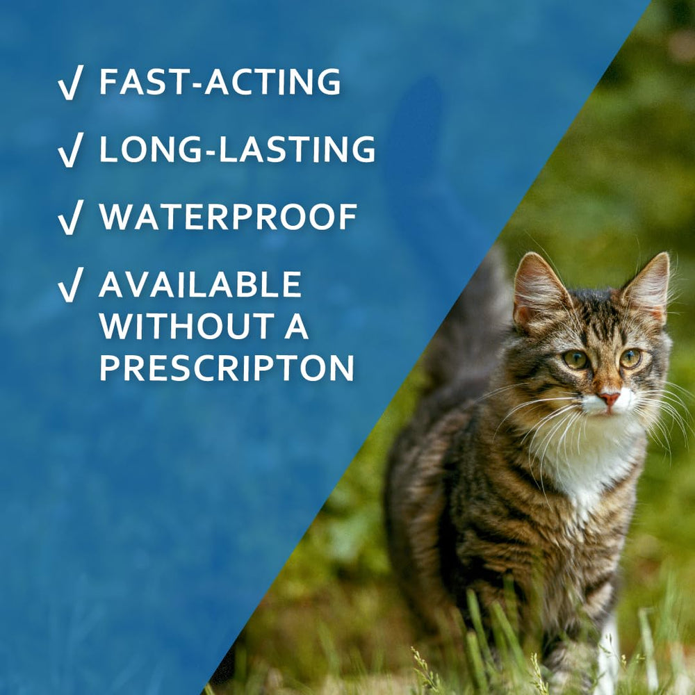 SENTRY for Cats, Flea and Tick Prevention for Cats (1.5 Pounds and Over), Includes 6 Month Supply of Topical Flea Treatments