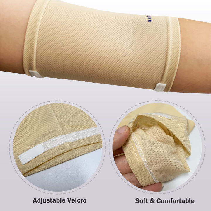 PICC Line Cover, PICC Nursing Sleeve Cast Protector for Adult Kids,(Weight: 88-210 Pounds), Breathable, Ultra-Soft, Beige (L)