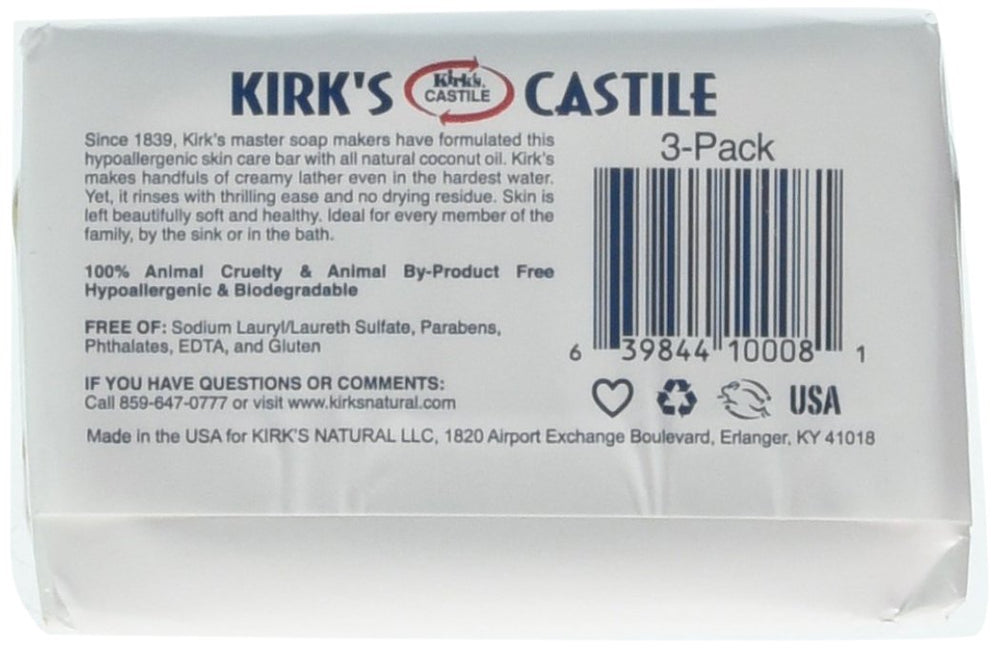 Natural Castile Soap Original -- 4 oz Each / Pack of 3
