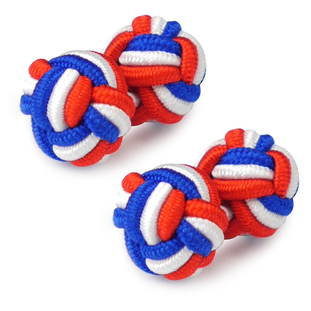 Silk Knot Fabric Cufflinks 5 Pairs Set for Mens/Womens Shirt Gift