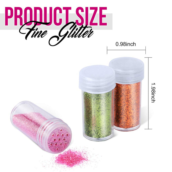 48 Colors Glitter Set, Fine Glitter for Resin, Arts and Craft Supplies Glitter, Festival Glitter Makeup Glitter, Cosmetic Glitter for Body Nail Face Hair Eyeshadow Lip Gloss Making