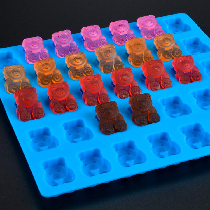 Candy Molds Silicone Gummy Bear Molds - 1 Inch Cute Bear Chocolate Molds Food Grade Silicone Molds 4 Pack